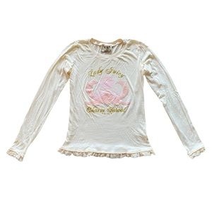 Juicy Couture Cream Y2K Long Sleeve Shirt✨✨✨